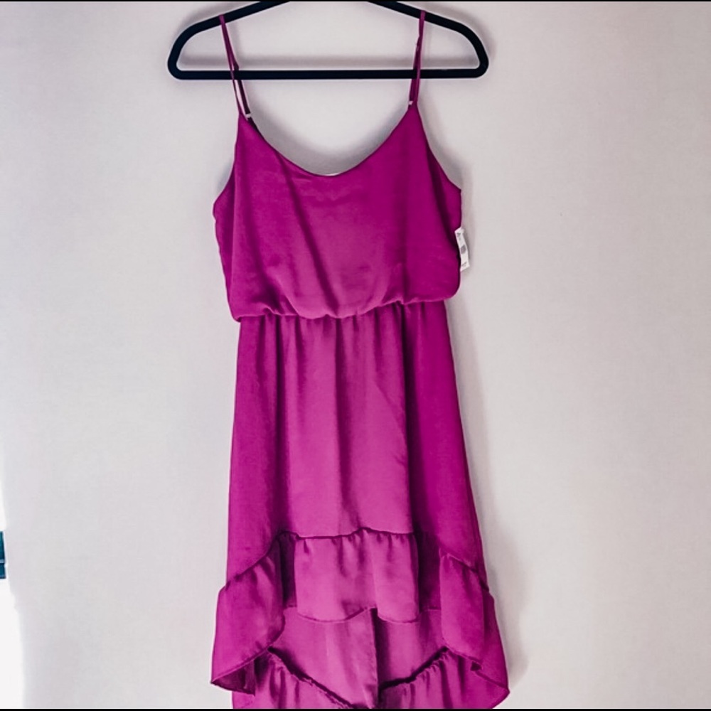 NWT magenta hi-low dress